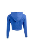 Crop Top Hoodie Blue / White