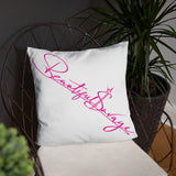 Hot Pink Beautiful Savage Throw pillows 18x18