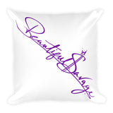 Purple Beautiful Savage Throw pillows 18x18