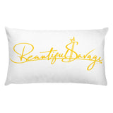 Yellow Beautiful Savage Throw pillows 20x12