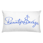 Royal Blue Beautiful Savage Throw pillows 20x12