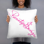 Hot Pink Beautiful Savage Throw pillows 18x18