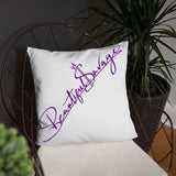 Purple Beautiful Savage Throw pillows 18x18