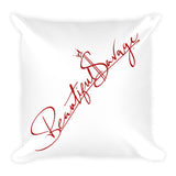 Red Beautiful Savage Throw pillow 18x18