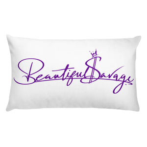Purple Beautiful Savage Throw pillows 20x12