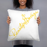 Yellow Beautiful Savage Throw pillows 18x18