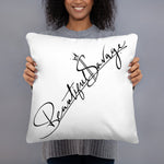 Black Beautiful Savage Throw pillow 18x18